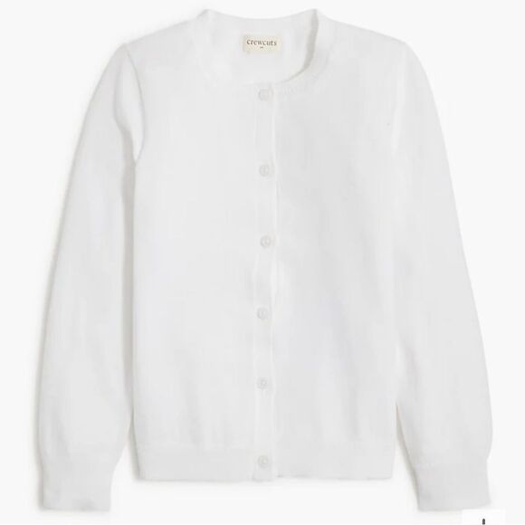 J Crew Girls' Casey cardigan sweater‎ Girls XL White - Picture 1 of 10